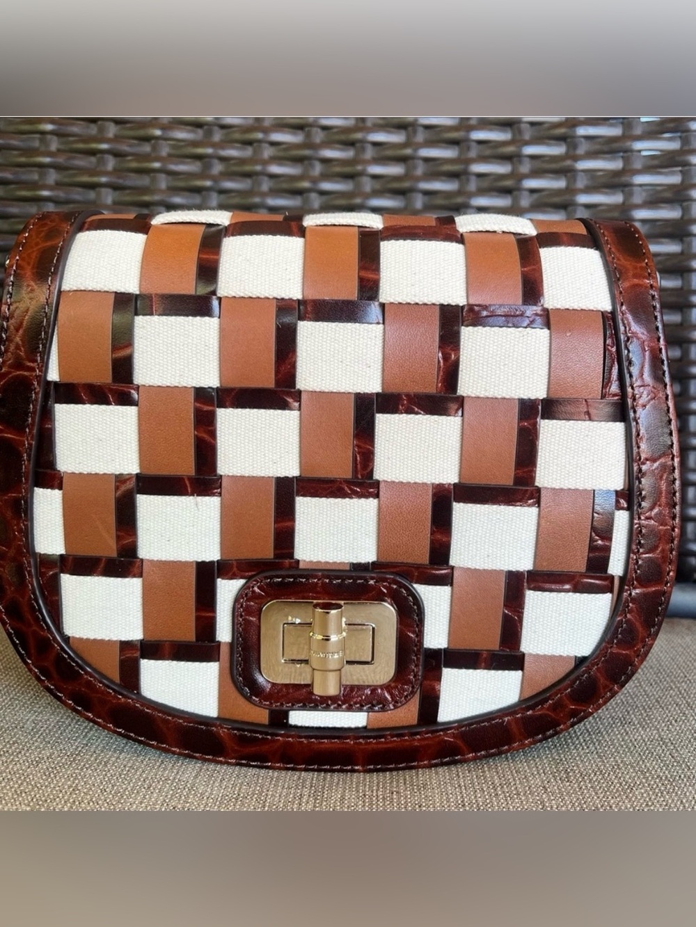 NWT Brahmin Briar in PECAN EDGEWATER Crossbody Bag